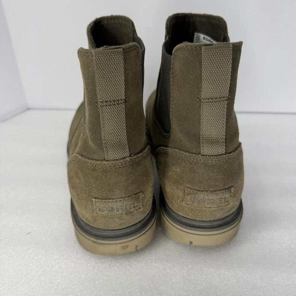 Sorel Chelsea Boots Mens Size 13 Brown Gray Suede Waterproof Winter NM4900-246
